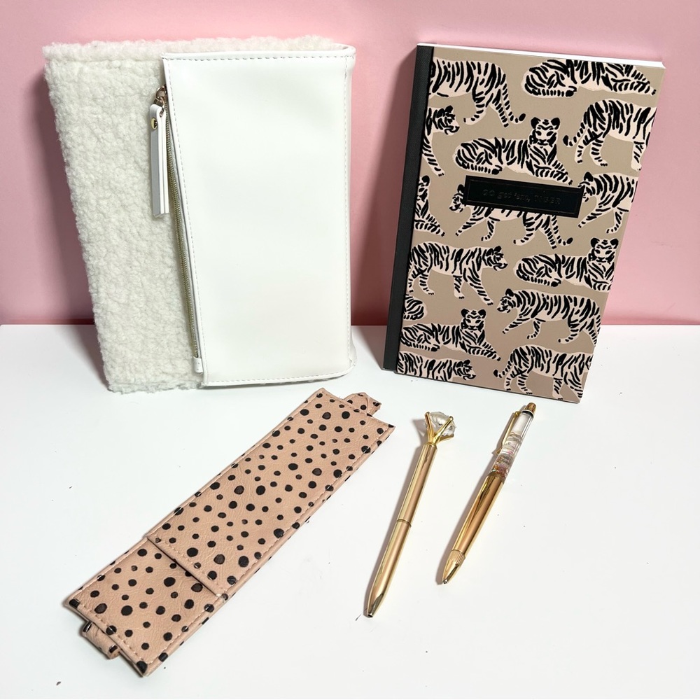Animal print leopard cheetah stationary notebook journal bundle lot